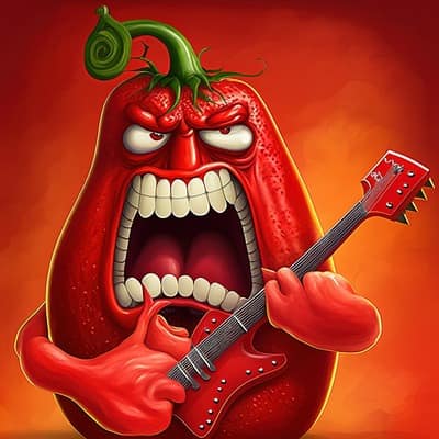 A rocking, red bell pepper